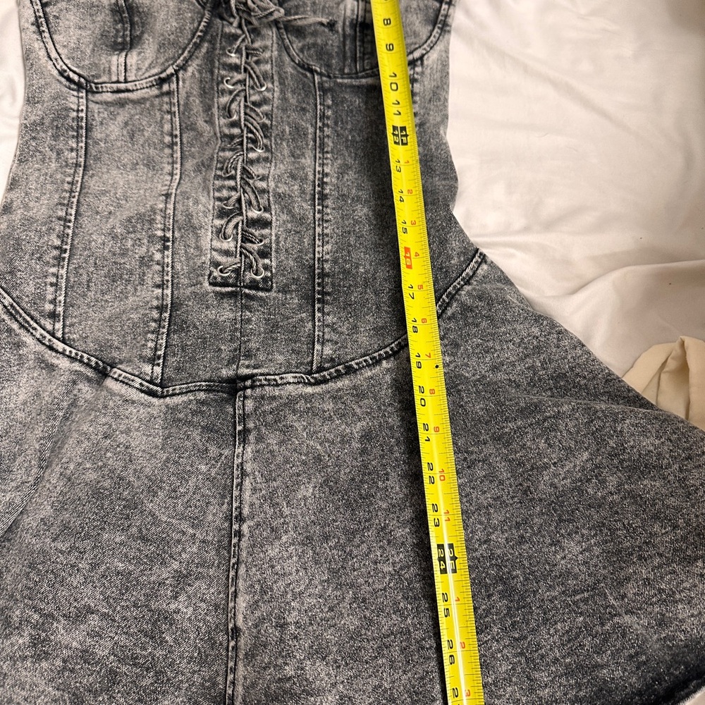 AKIRA Black and Gray Denim Corset - Picture 8 of 9
